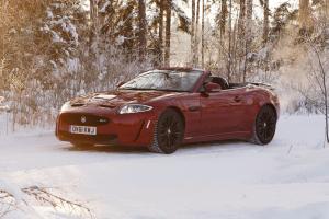 2012 Jaguar XKR-S Convertible on Ice Drives in Finland